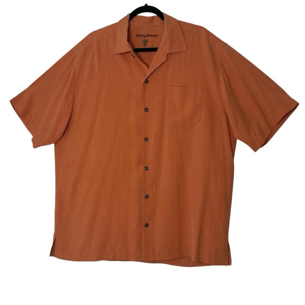 Tommy Bahama‎ 100% Silk Shirt Men's XL Button Up Summer Resort Classic